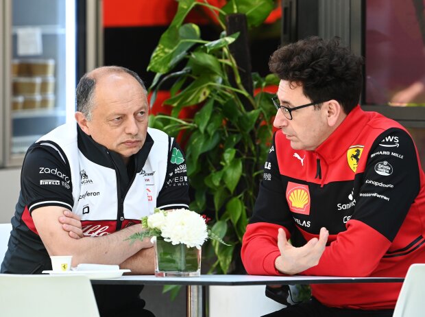 Frederic Vasseur und Mattia Binotto Frederic Vasseur und Mattia Binotto