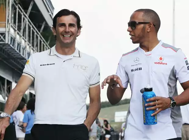 Pedro de la Rosa, Lewis Hamilton Titel-Bild zur News: Pedro de la Rosa, Lewis Hamilton