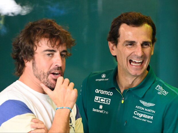 Titel-Bild zur News: Fernando Alonso und Pedro de la Rosa (Aston Martin)