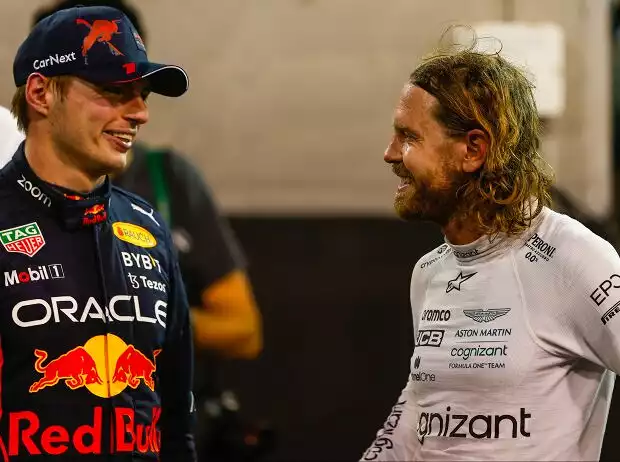 Titel-Bild zur News: Max Verstappen, Sebastian Vettel