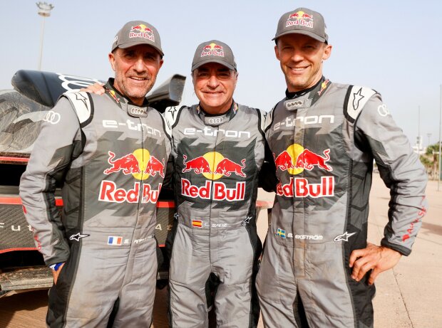 Stephane Peterhansel, Carlos Sainz, Mattias Ekström Stephane Peterhansel, Carlos Sainz, Mattias Ekström