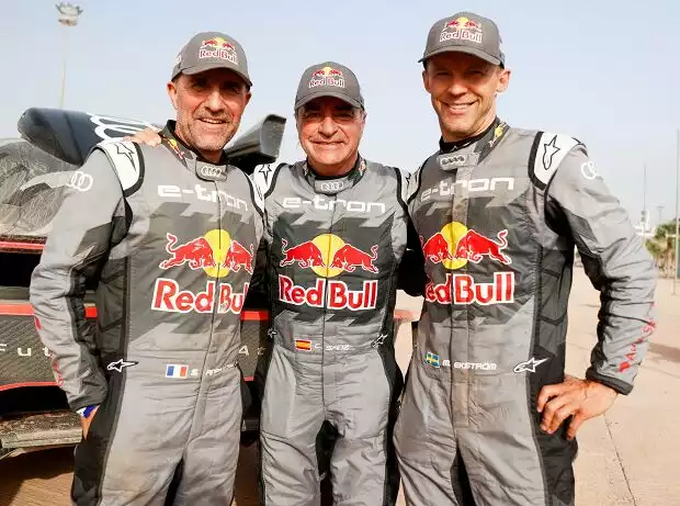 Stephane Peterhansel, Carlos Sainz, Mattias Ekström Titel-Bild zur News: Stephane Peterhansel, Carlos Sainz, Mattias Ekström