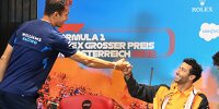 Alexander Albon (Williams) und Daniel Ricciardo (McLaren) vor dem Formel-1-Rennen in Österreich 2022