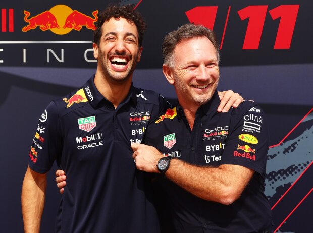 Titel-Bild zur News: Christian Horner, Daniel Ricciardo