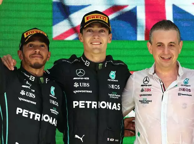 Titel-Bild zur News: Lewis Hamilton, George Russell, Carlos Sainz