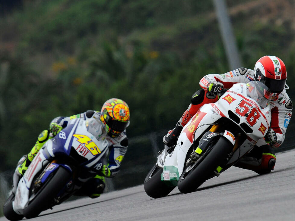 Marco Simoncelli, Valentino Rossi