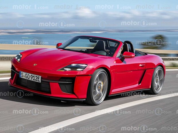 Porsche 718 Boxster (2023) als Motor1.com-Rendering Porsche 718 Boxster (2023) als Motor1.com-Rendering