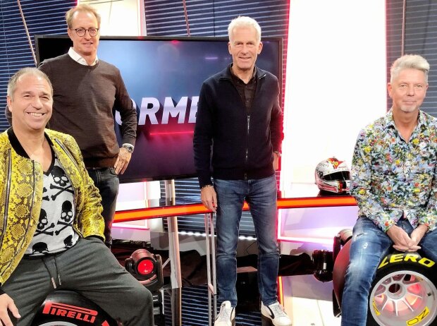 Titel-Bild zur News: Das Formel-1-Team von RTL: Kai Ebel, Florian König, Christian Danner und Heiko Waßer