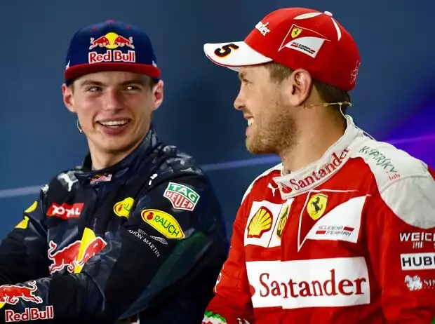 Max Verstappen und Sebastian Vettel Titel-Bild zur News: Max Verstappen und Sebastian Vettel