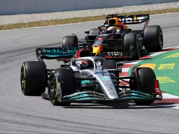 George Russell, Max Verstappen Titel-Bild zur News: George Russell, Max Verstappen