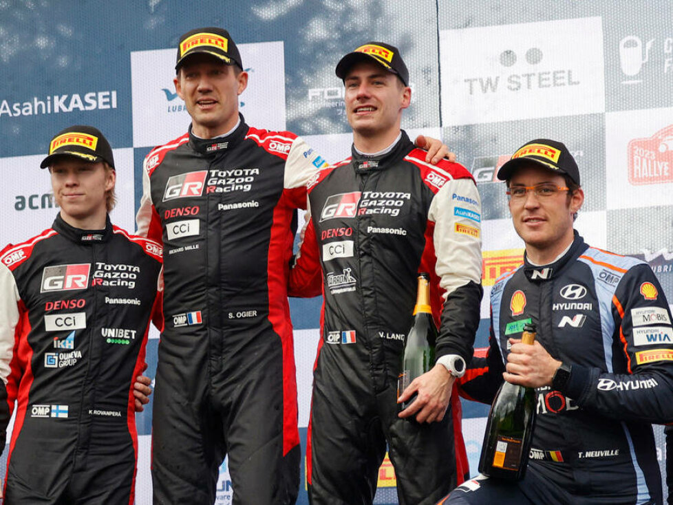 Podium: 1. Sebastien Ogier, 2. Kalle Rovanperä, 3. Thierry Neuville