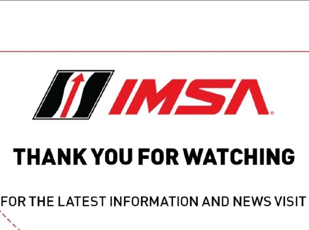 Titel-Bild zur News: Diese Meldung bekamen zahlreiche Fans auf IMSA TV statt des Starts zu den 24h Daytona zu sehen