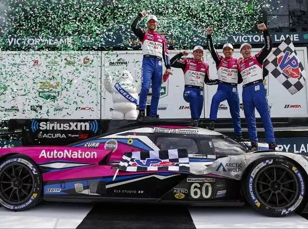 Tom Blomqvist, Colin Braun, Helio Castroneves, Simon Pagenaud Titel-Bild zur News: Tom Blomqvist, Colin Braun, Helio Castroneves, Simon Pagenaud