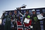 Oliver Solberg, Petter Solberg, Felipe Drugovich und Thierry Neuville 