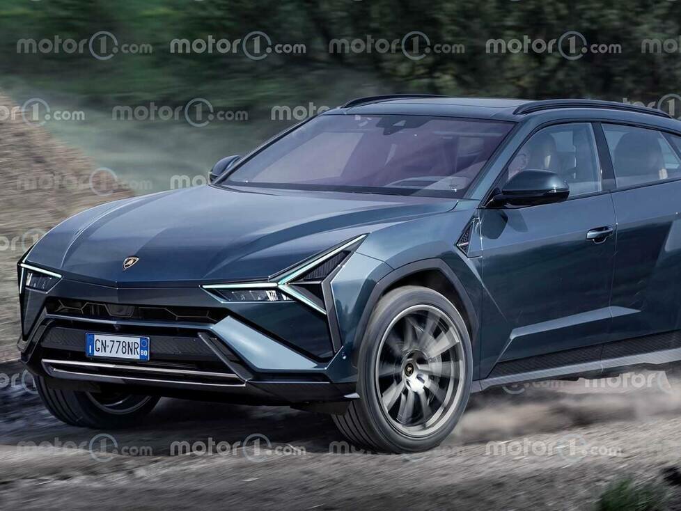 Lamborghini Electric Crossover (2028), der Render von Motor1.com