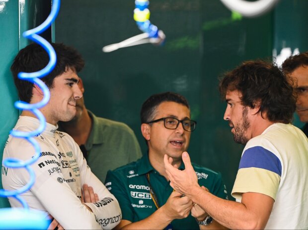 Titel-Bild zur News: Lance Stroll, Fernando Alonso, Pedro de la Rosa