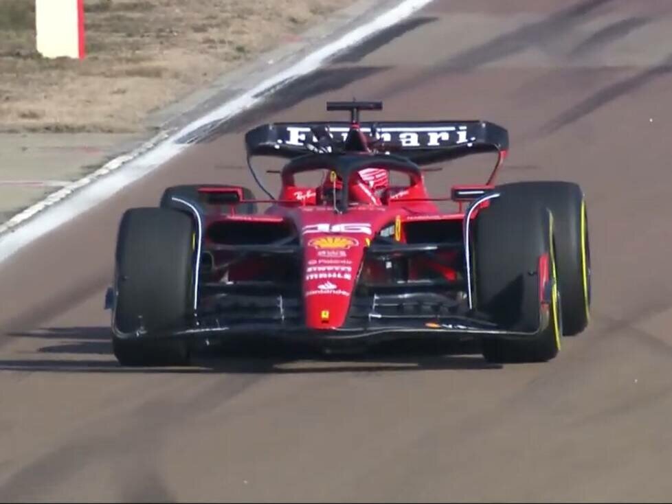 Charles Leclerc beim Shakedown mit dem Ferrari SF-23 in Fiorano