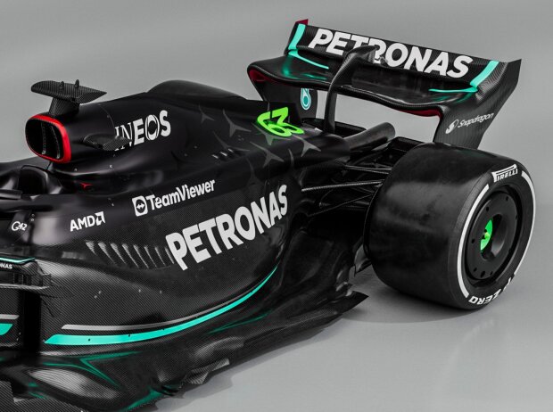 Das Heck des Mercedes W14 Das Heck des Mercedes W14