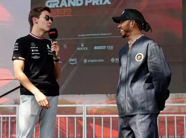 George Russell, Lewis Hamilton Titel-Bild zur News: George Russell, Lewis Hamilton