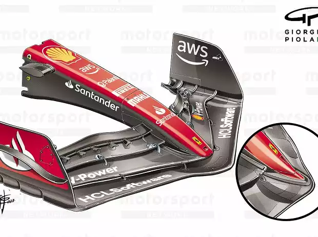 Ferrari Frontflügel Titel-Bild zur News: Ferrari Frontflügel
