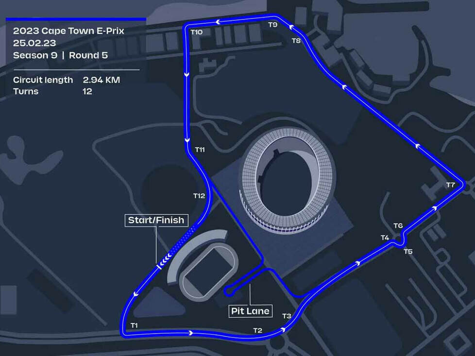 Streckenlayout: Cape Town Street Circuit in Kapstadt, Südafrika