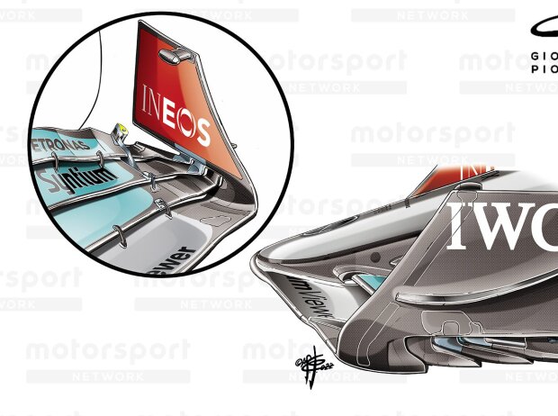 Mercedes W13 Frontflügelendplatte Mercedes W13 Frontflügelendplatte