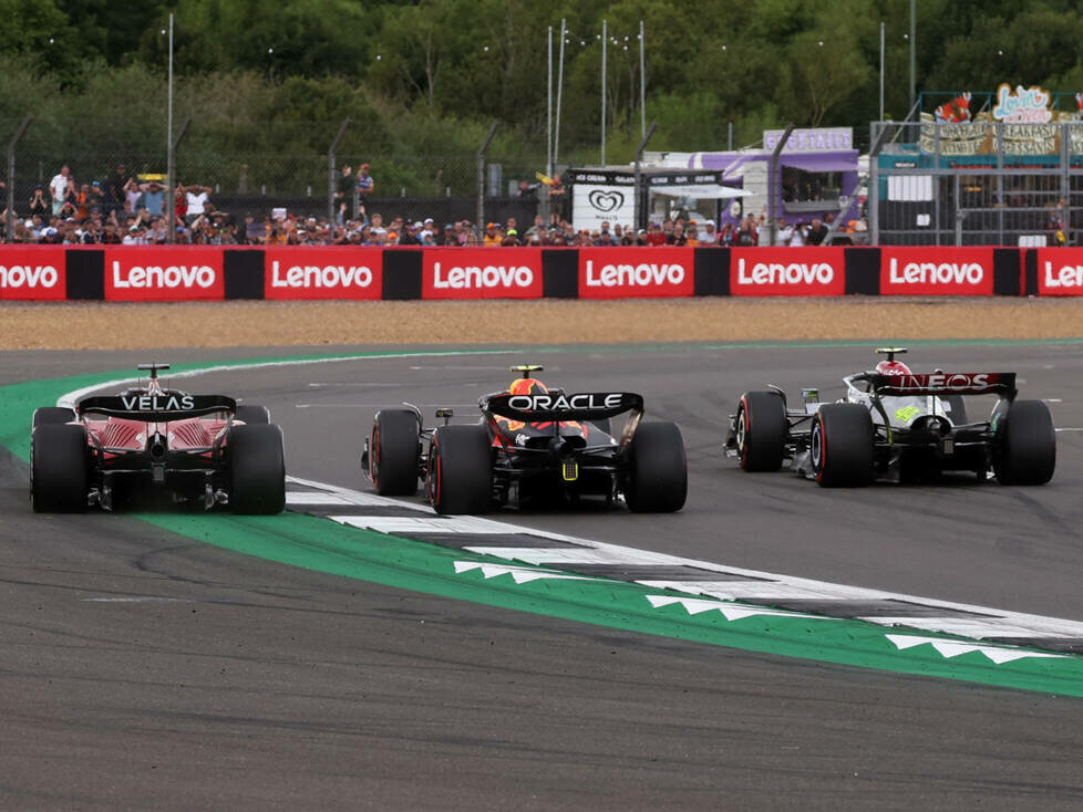 Charles Leclerc, Sergio Perez, Lewis Hamilton