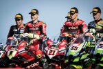 Danilo Petrucci, Alvaro Bautista, Michael Rinaldi und Jonathan Rea