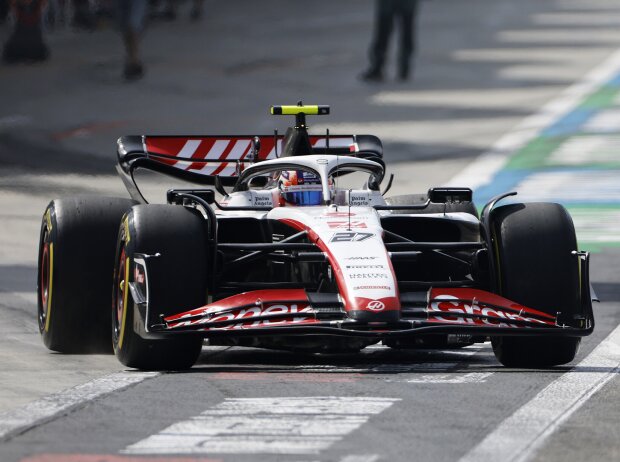 Titel-Bild zur News: Nico Hülkenberg (Haas VF-23) bei den Formel-1-Testfahrten in Bahrain 2023
