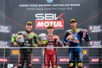 Jonathan Rea, Alvaro Bautista und Toprak Razgatlioglu 
