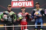 Alvaro Bautista, Jonathan Rea und Toprak Razgatlioglu 
