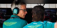 Aston-Martin-Teamchef Mike Krack im Gespräch mit Fernando Alonso