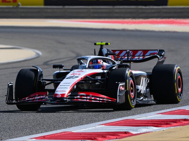 Nico Hülkenberg (Haas VF-23) bei den Formel-1-Testfahrten in Bahrain 2023 Nico Hülkenberg (Haas VF-23) bei den Formel-1-Testfahrten in Bahrain 2023