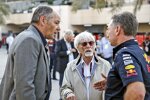 Gerhard Berger, Bernie Ecclestone und Christian Horner 