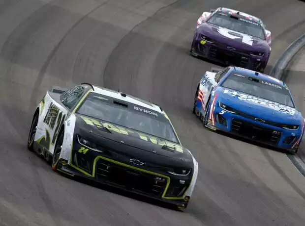 William Byron. Kyle Larson, Alex Bowman Titel-Bild zur News: William Byron. Kyle Larson, Alex Bowman