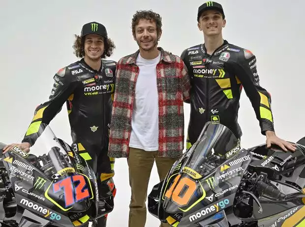 Marco Bezzecchi, Valentino Rossi, Luca Marini Titel-Bild zur News: Marco Bezzecchi, Valentino Rossi, Luca Marini