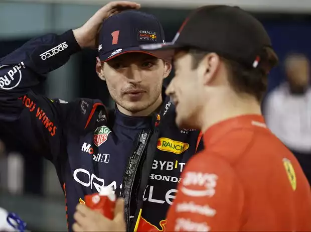 Max Verstappen, Charles Leclerc Titel-Bild zur News: Max Verstappen, Charles Leclerc