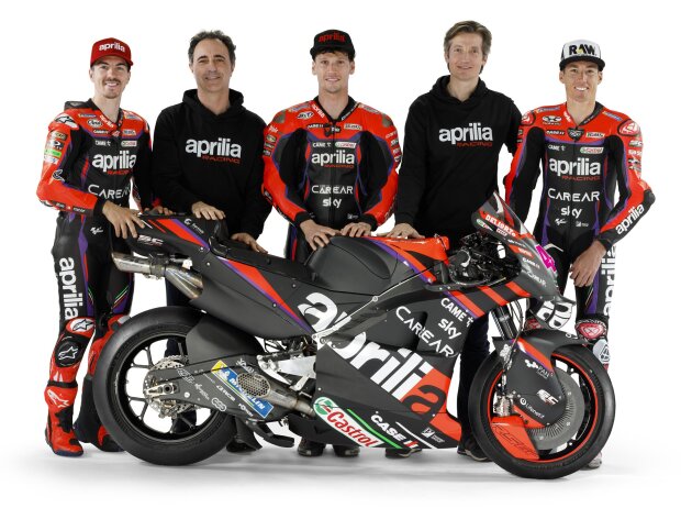 Maverick Vinalex, Romano Albesiano, Lorenzo Savadori, Massimo Rivola, Aleix Espargaro Maverick Vinalex, Romano Albesiano, Lorenzo Savadori, Massimo Rivola, Aleix Espargaro