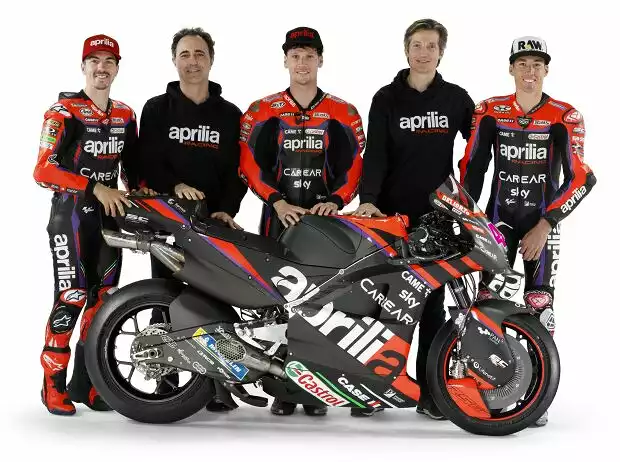 Maverick Vinalex, Romano Albesiano, Lorenzo Savadori, Massimo Rivola, Aleix Espargaro Titel-Bild zur News: Maverick Vinalex, Romano Albesiano, Lorenzo Savadori, Massimo Rivola, Aleix Espargaro