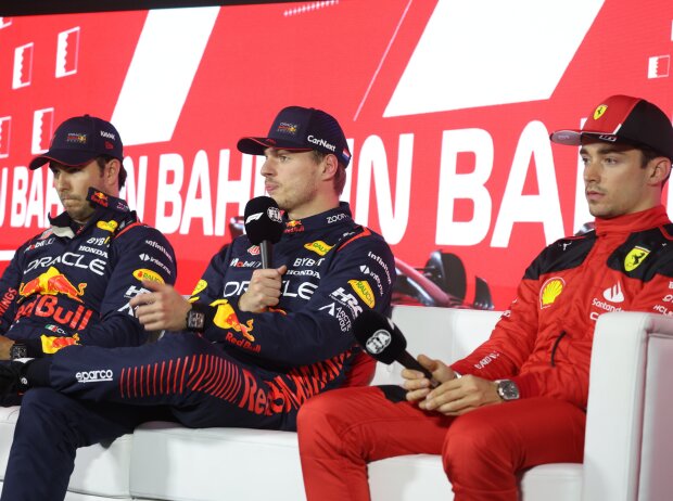 Sergio Perez, Max Verstappen, Charles Leclerc Sergio Perez, Max Verstappen, Charles Leclerc