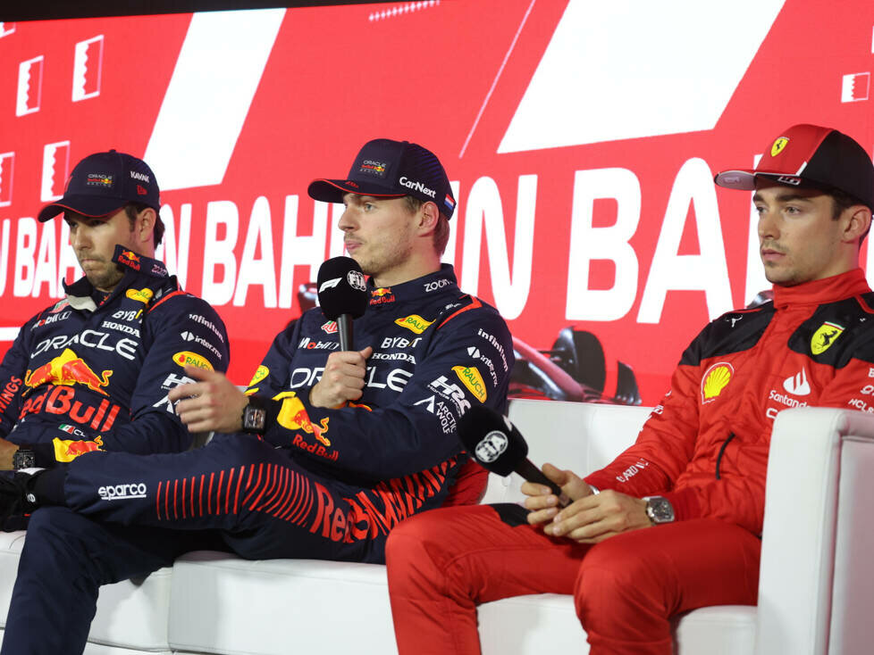 Sergio Perez, Max Verstappen, Charles Leclerc