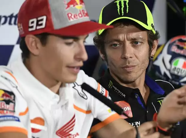Titel-Bild zur News: Marc Marquez, Valentino Rossi