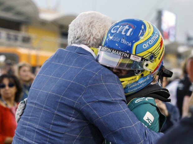 Fernando Alonso und Aston-Martin-Teameigner Lawrence Stroll