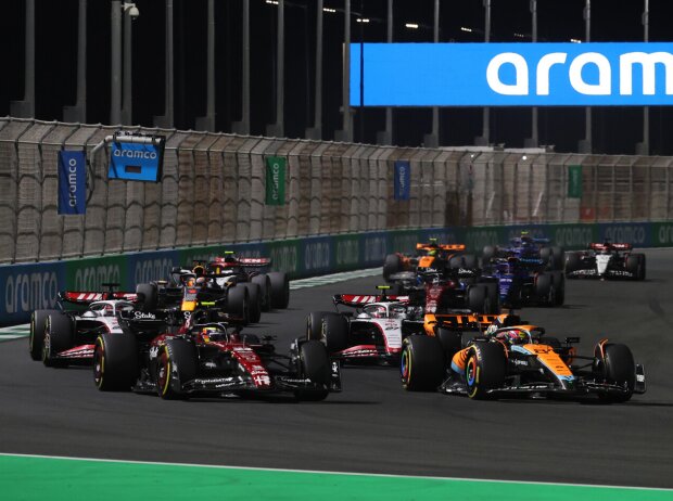Guanyu Zhou, Oscar Piastri, Kevin Magnussen Guanyu Zhou, Oscar Piastri, Kevin Magnussen