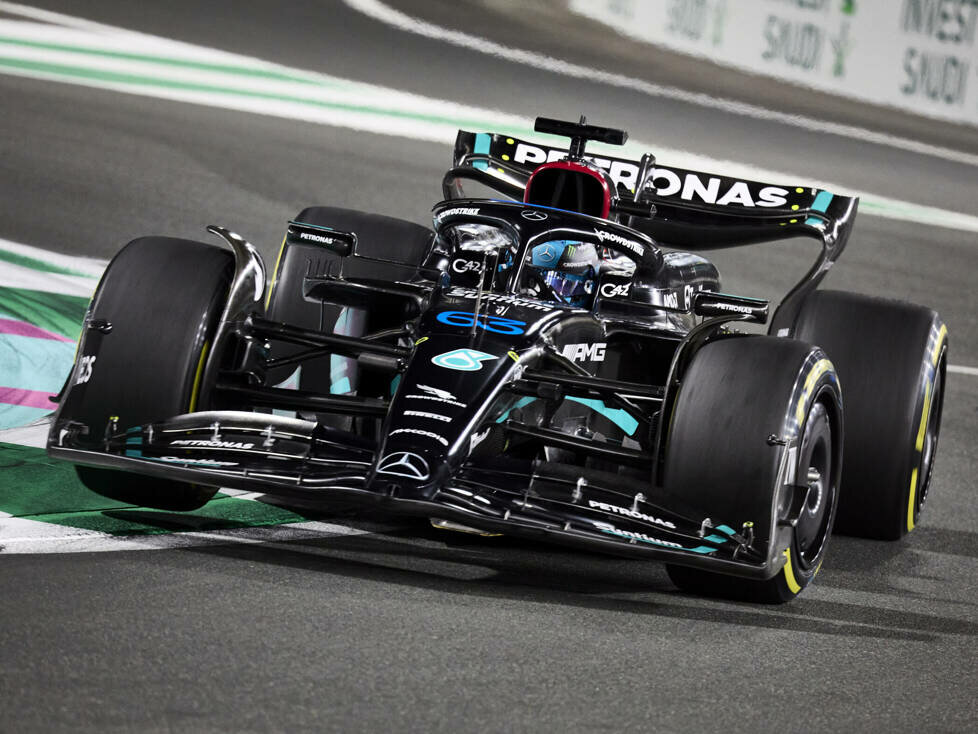 George Russell (Mercedes W14) im Qualifying zum Formel-1-Rennen in Saudi-Arabien 2023