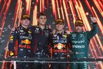 Max Verstappen (Red Bull), Sergio Perez (Red Bull) und Fernando Alonso (Aston Martin) 