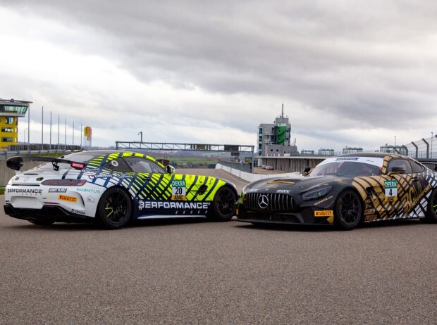 So sehen die beiden Mercedes-AMG GT4 des Rennstalls aus Sachsen aus