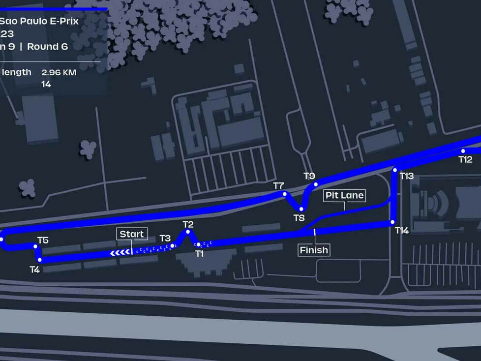 Streckenlayout: Formel-E-Stadtkurs in Sao Paulo (Brasilien)