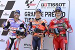 Jorge Martin (Pramac), Marc Marquez (Honda) und Francesco Bagnaia (Ducati) 