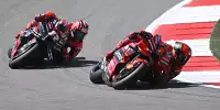 Bild zum Inhalt: MotoGP-Rennen Portimao 2023: Bagnaia siegt, Marquez schießt zwei Gegner ab